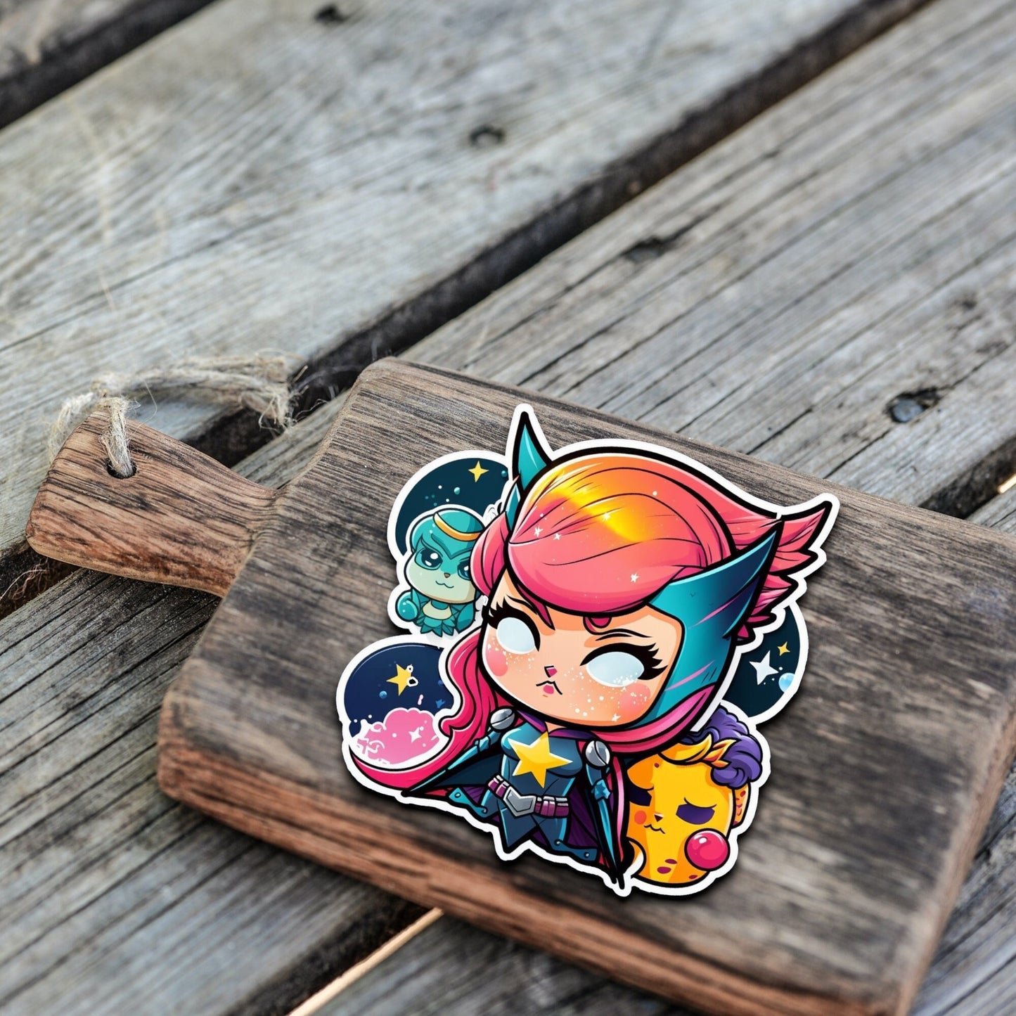 Niedliche Superhelden Kumpel Sticker | Helden-Kollektion | StickerHelden| Vinyl | Holo Sticker| Wasserdicht