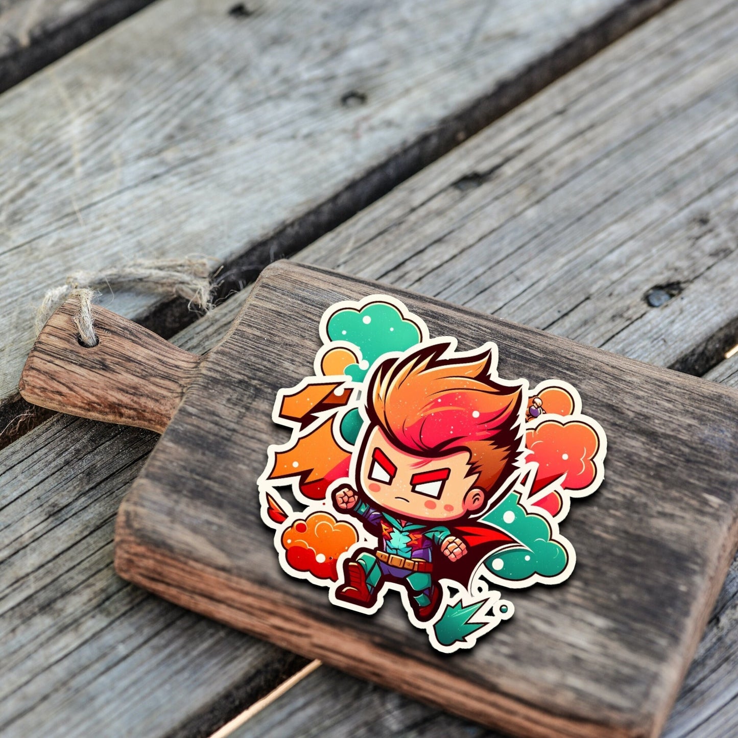 Niedliche Superhelden Kumpel Sticker | Helden-Kollektion | StickerHelden| Vinyl | Holo Sticker| Wasserdicht