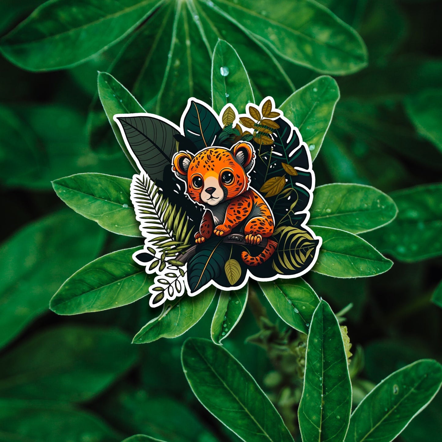 Niedliche Dschungel Freunde Sticker | Dschungel-Kollektion | StickerHelden| Vinyl | Holo Sticker| Wasserdicht