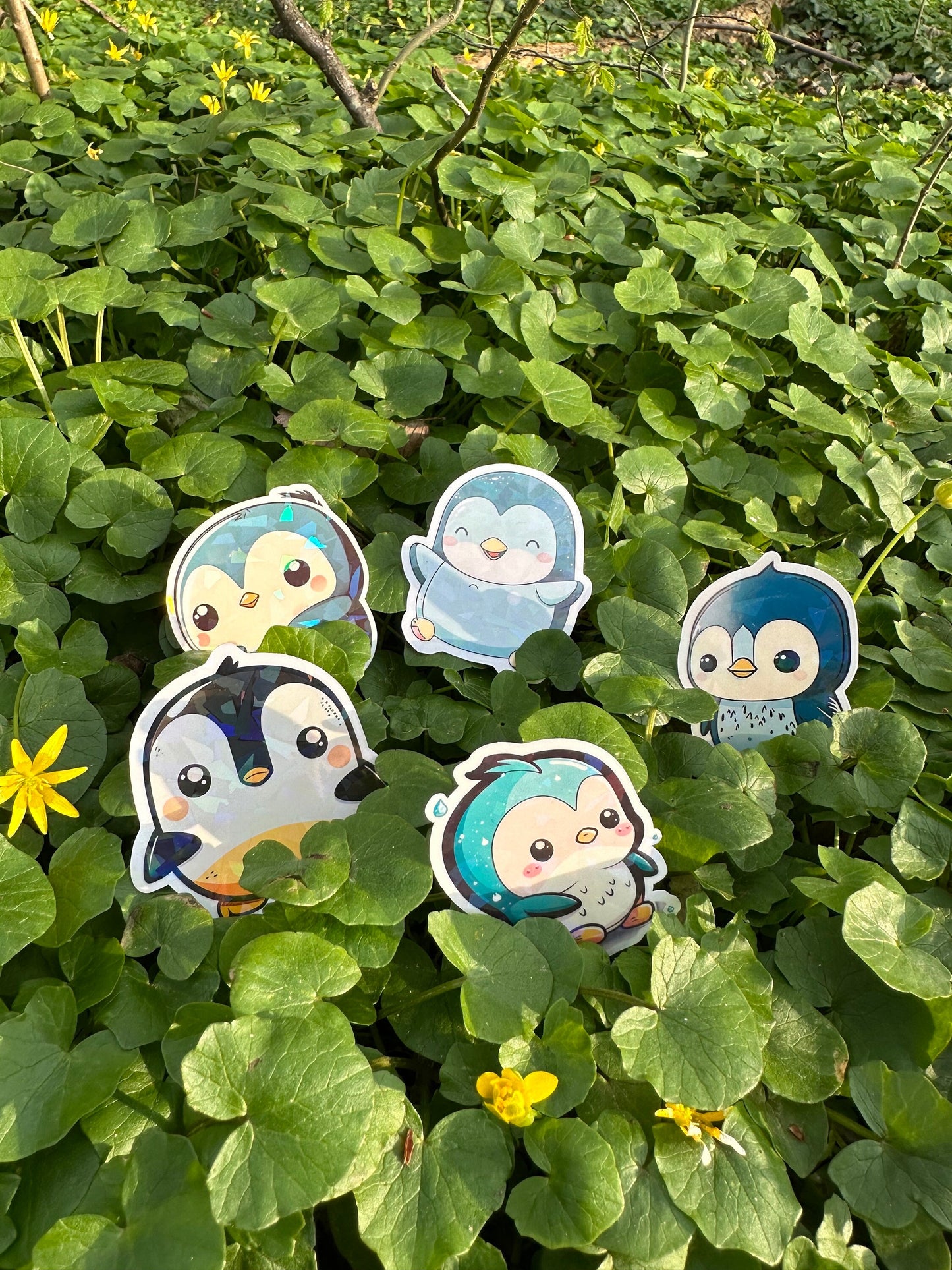 Niedliche Pinguin Freunde Sticker | Pingu-Kollektion | StickerHelden| Vinyl | Holo Sticker| Wasserdicht