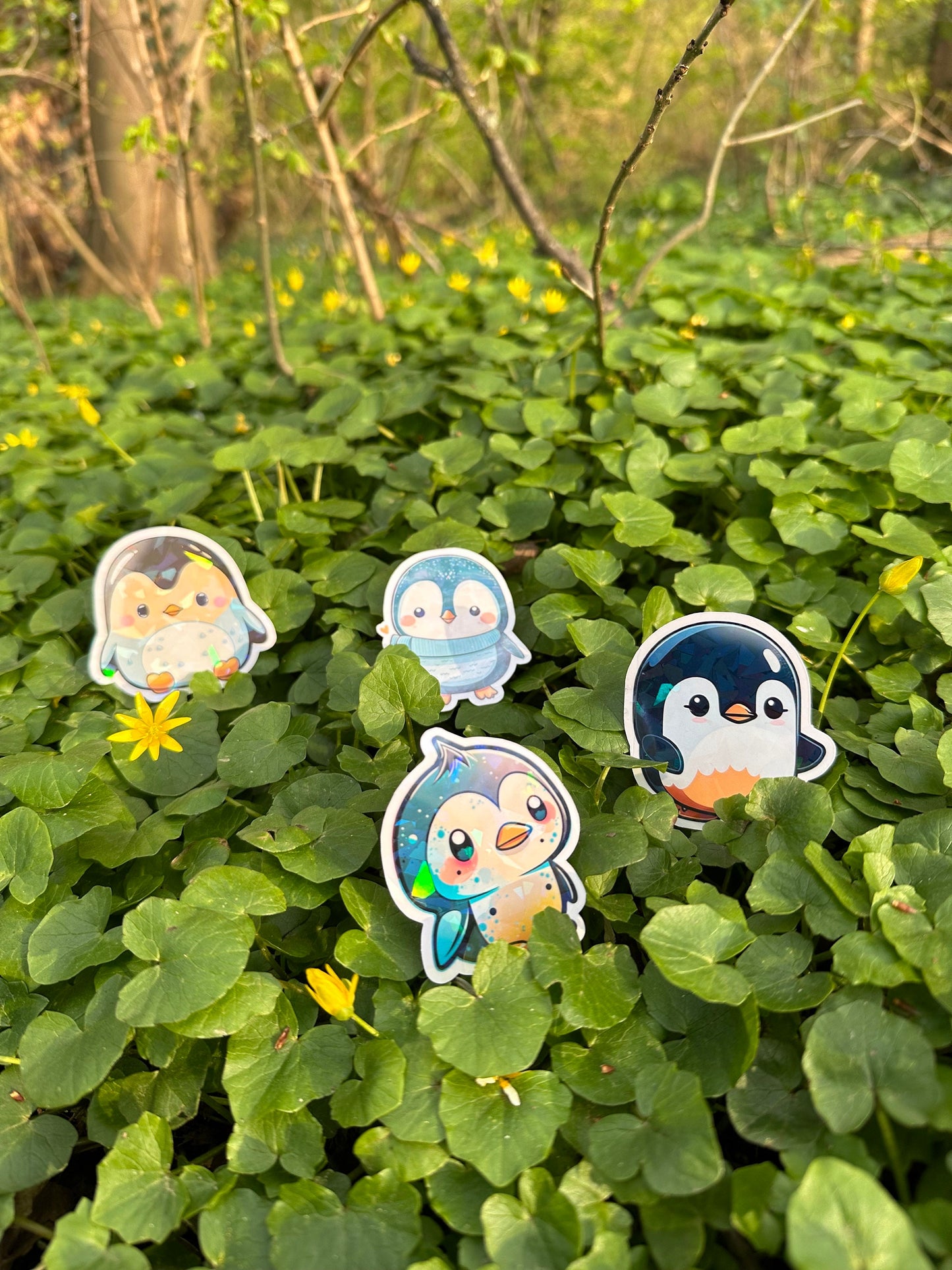 Niedliche Pinguin Freunde Sticker | Pingu-Kollektion | StickerHelden| Vinyl | Holo Sticker| Wasserdicht