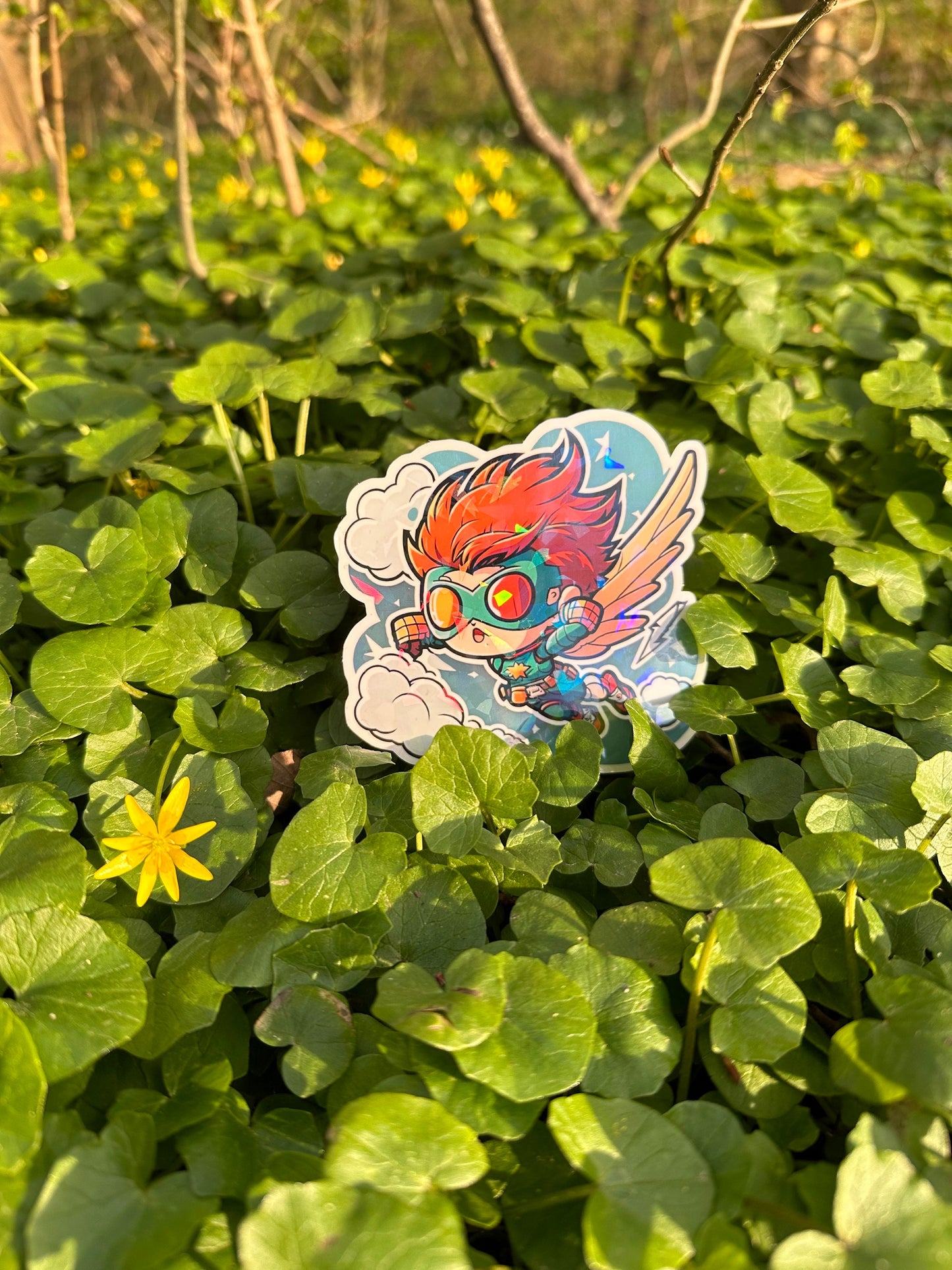Niedliche Superhelden Kumpel Sticker | Helden-Kollektion | StickerHelden| Vinyl | Holo Sticker| Wasserdicht
