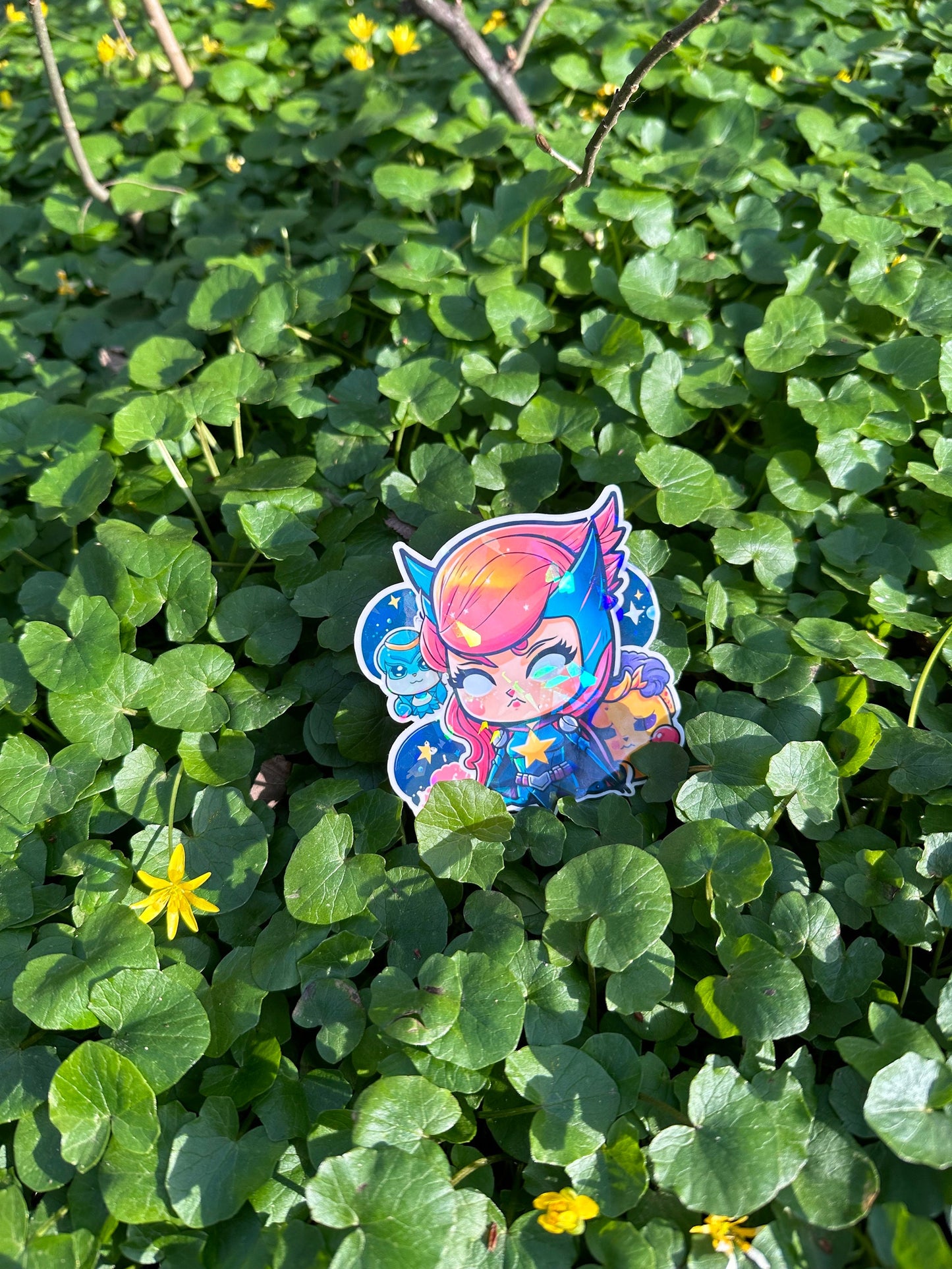 Niedliche Superhelden Kumpel Sticker | Helden-Kollektion | StickerHelden| Vinyl | Holo Sticker| Wasserdicht