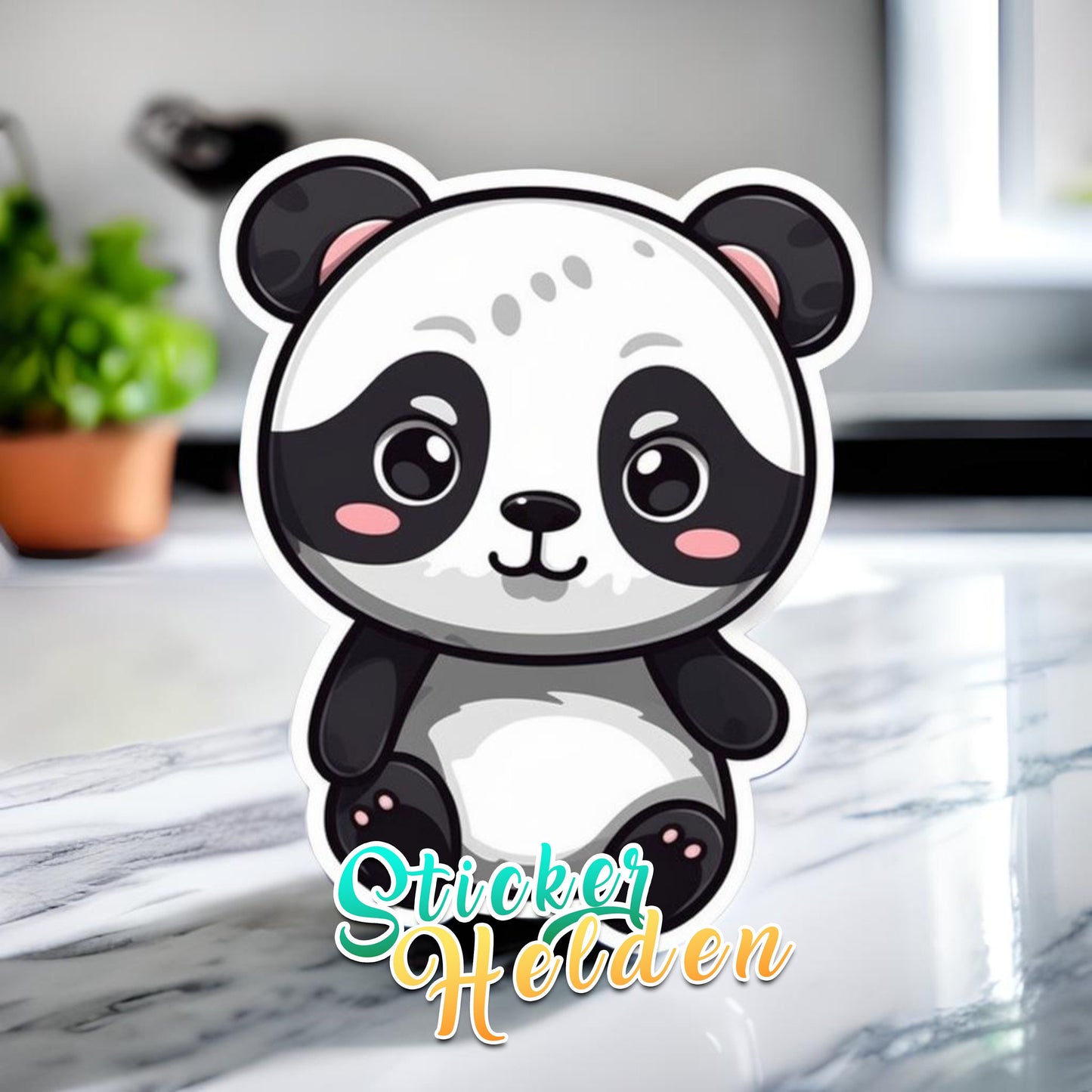 Niedliche Panda Freunde Sticker | Panda-Kollektion | StickerHelden| Vinyl | Holo Sticker | Wasserfest | StickerHelden| Wasserdicht