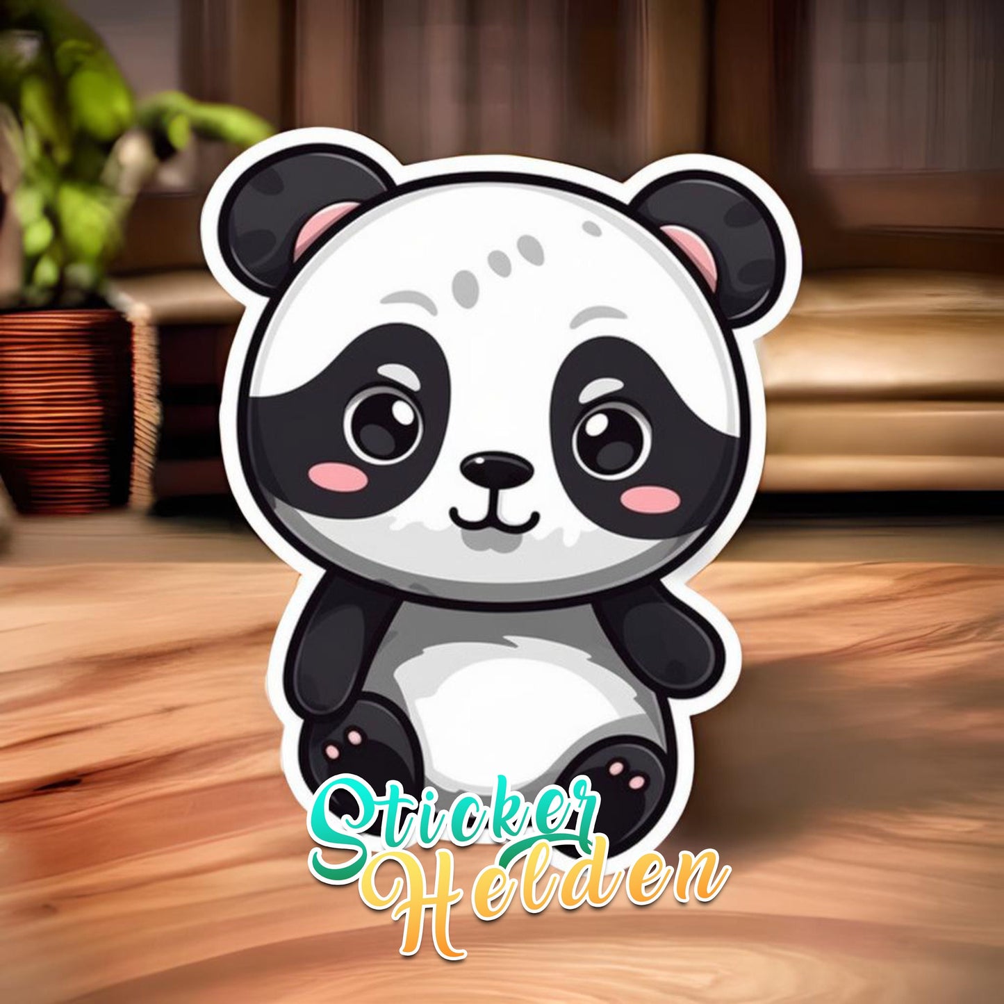 Niedliche Panda Freunde Sticker | Panda-Kollektion | StickerHelden| Vinyl | Holo Sticker | Wasserfest | StickerHelden| Wasserdicht