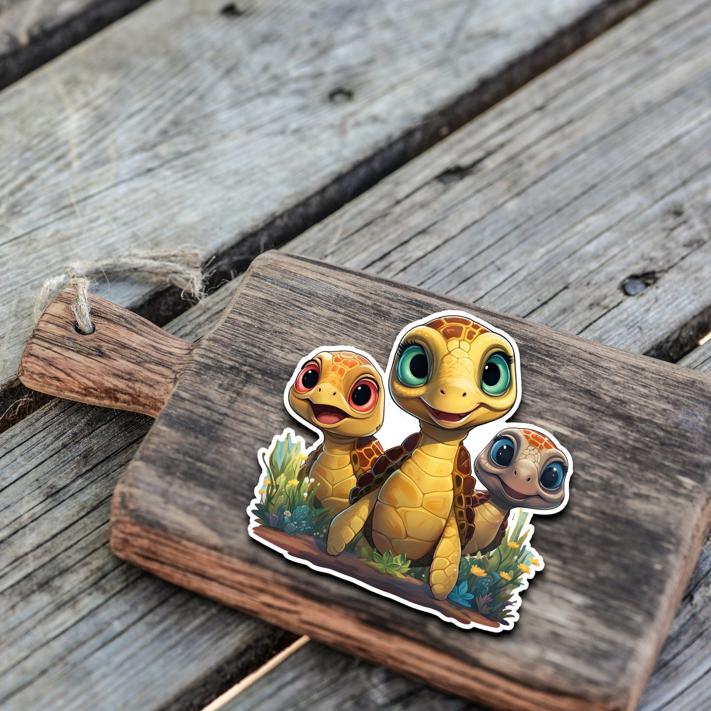 Niedliche Meeresbewohner Sticker | Sealife-Kollektion | Schildkröte | StickerHelden | Vinyl | Holo Sticker | Wasserdicht
