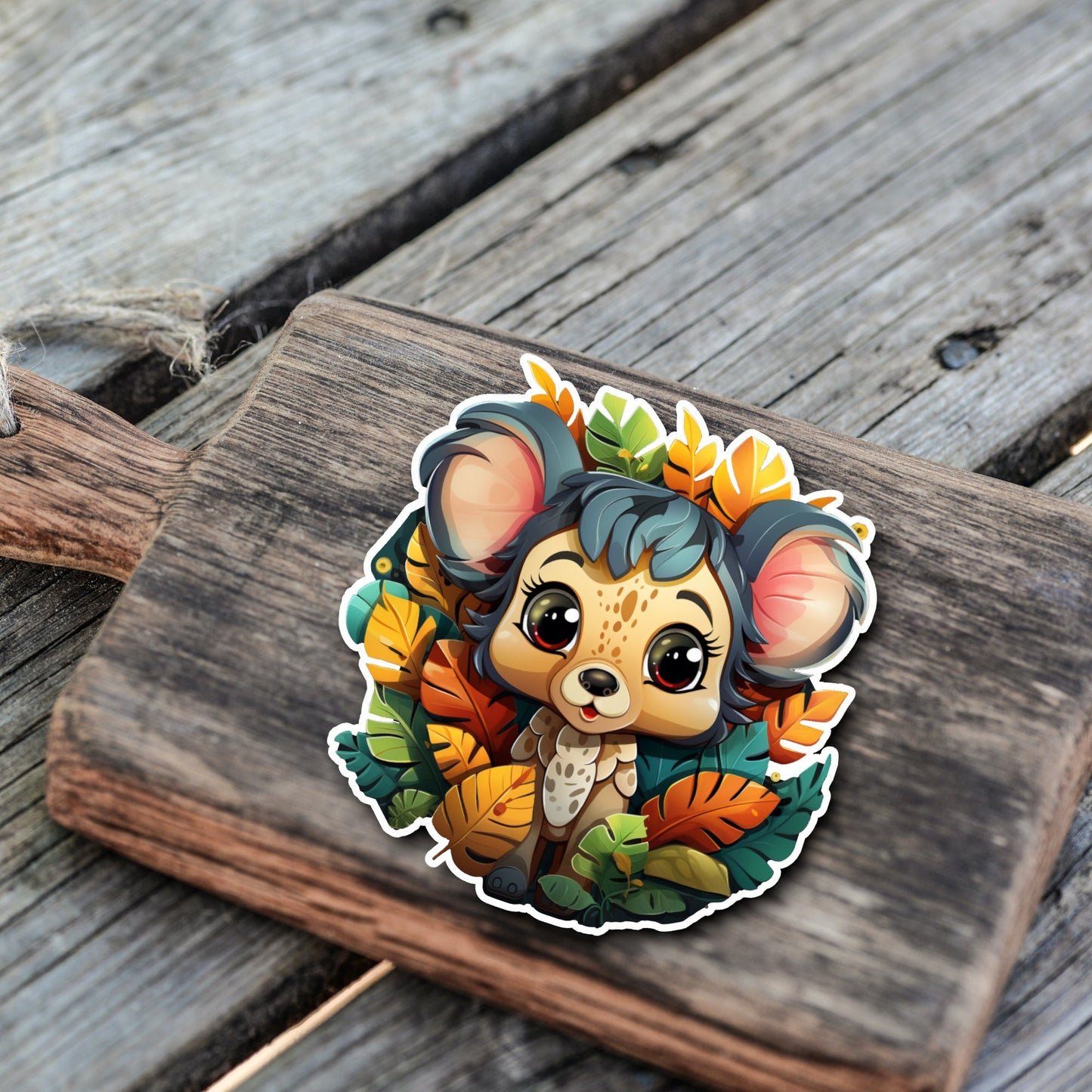 Niedlicher Bambi Sticker | Dschungel-Kollektion | StickerHelden | Vinyl | Holo Sticker| Wasserdicht
