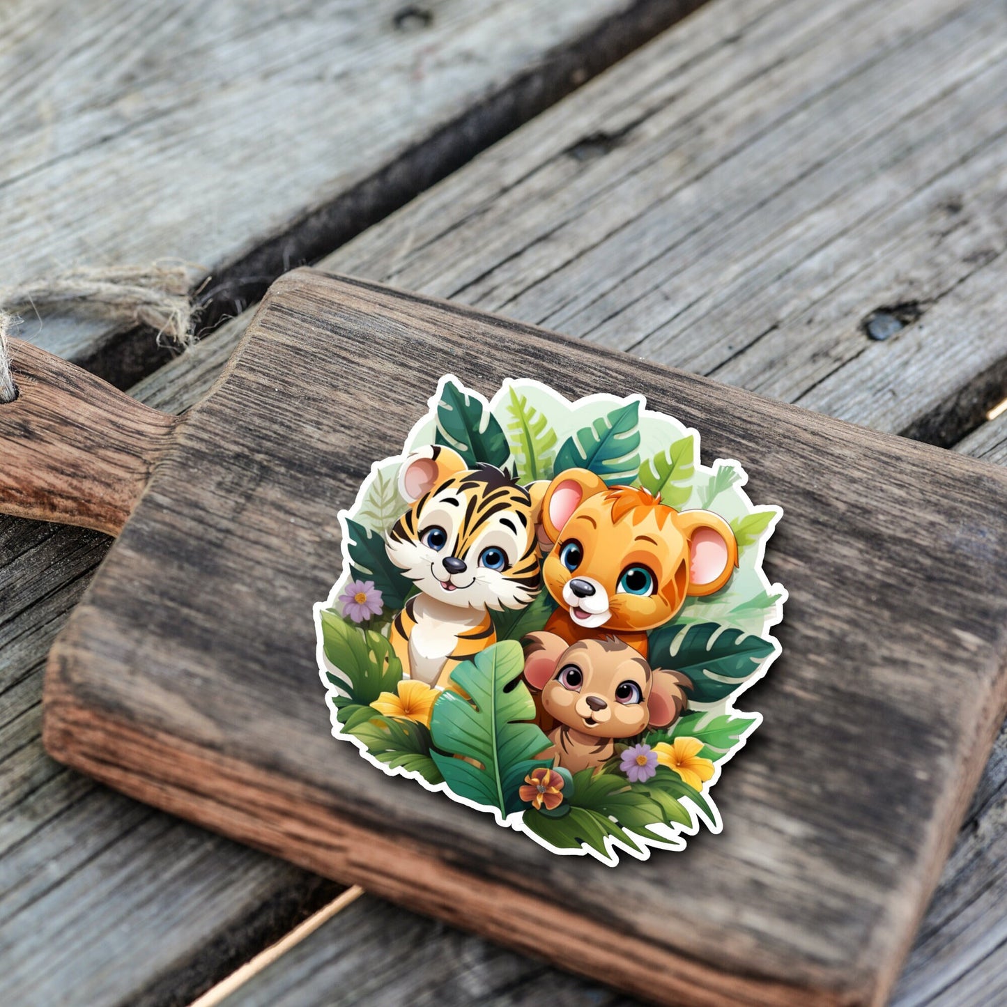 Niedlicher Löwen Sticker | Dschungel-Kollektion | StickerHelden | Vinyl | Holo Sticker| Wasserdicht
