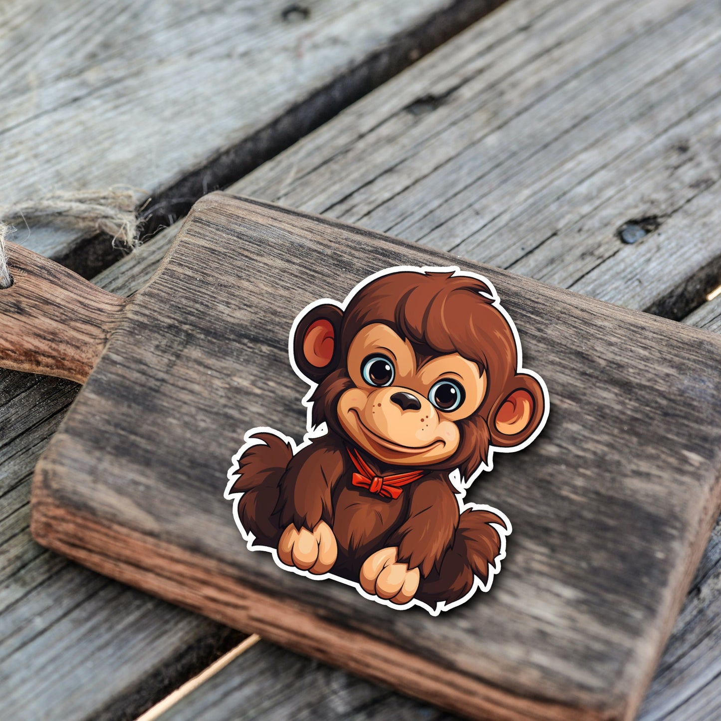 Niedlicher Affe Kumpel Sticker | Affen-Kollektion | StickerHelden | Vinyl | Holo Sticker| Wasserdicht