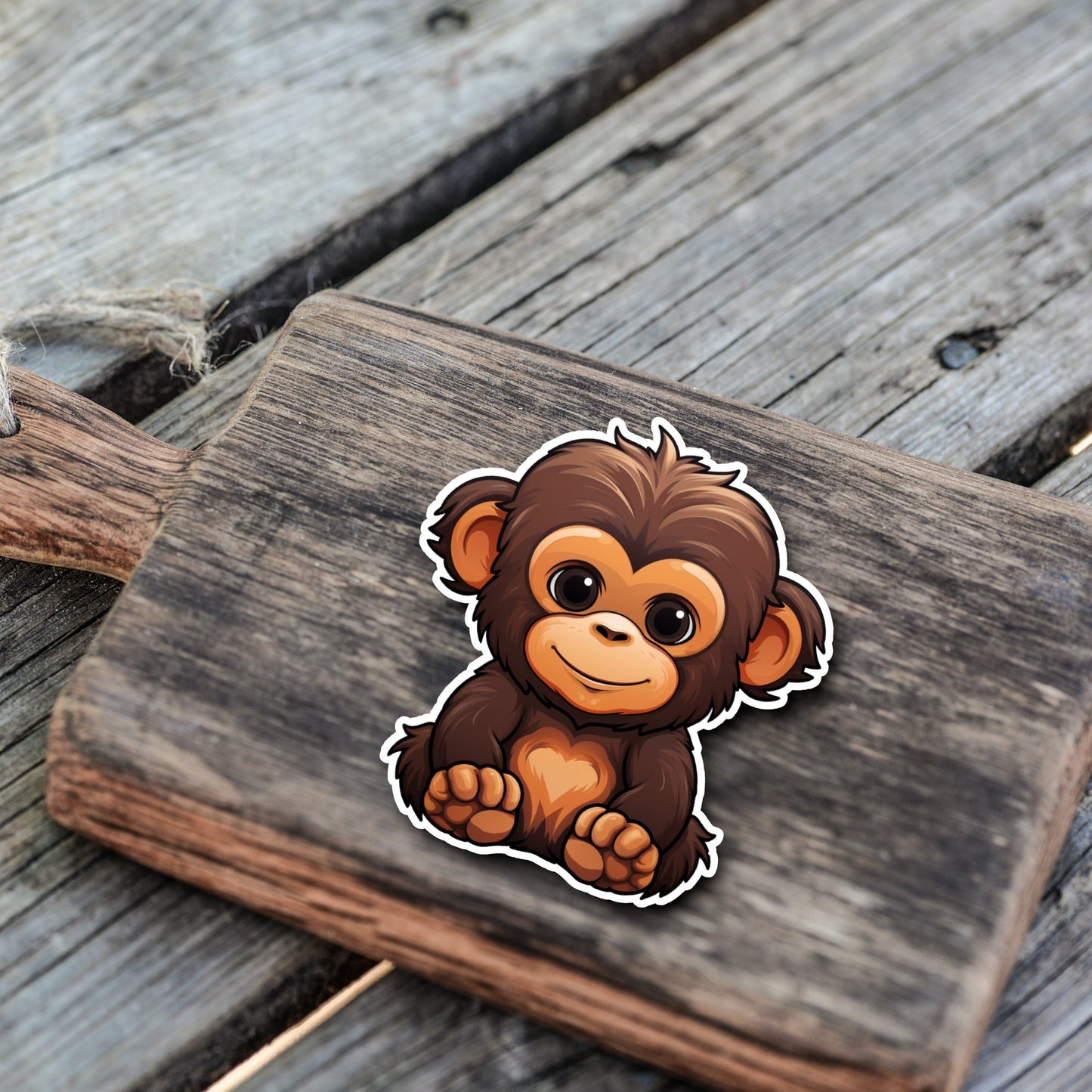 Niedlicher Affe Kumpel Sticker | Affen-Kollektion | StickerHelden | Vinyl | Holo Sticker| Wasserdicht
