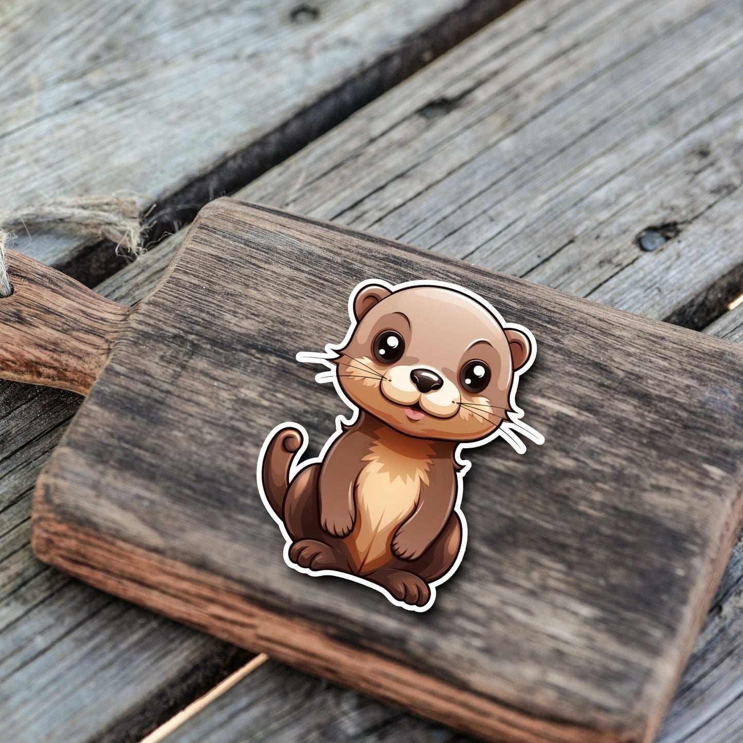 Niedliche Otter Freunde Sticker | Otter-Kollektion | StickerHelden | Vinyl | Holo Sticker | Wasserdicht