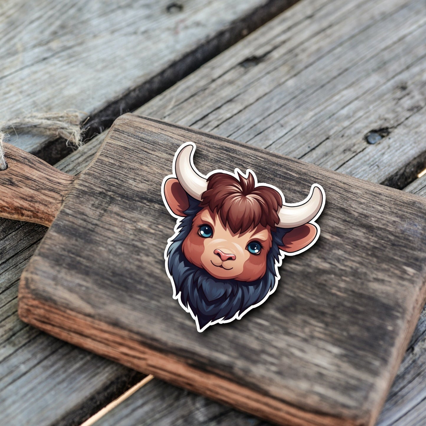 Niedliche Büffel Sticker | Büffel-Kollektion | StickerHelden | Vinyl | Holo Sticker | Wasserdicht |