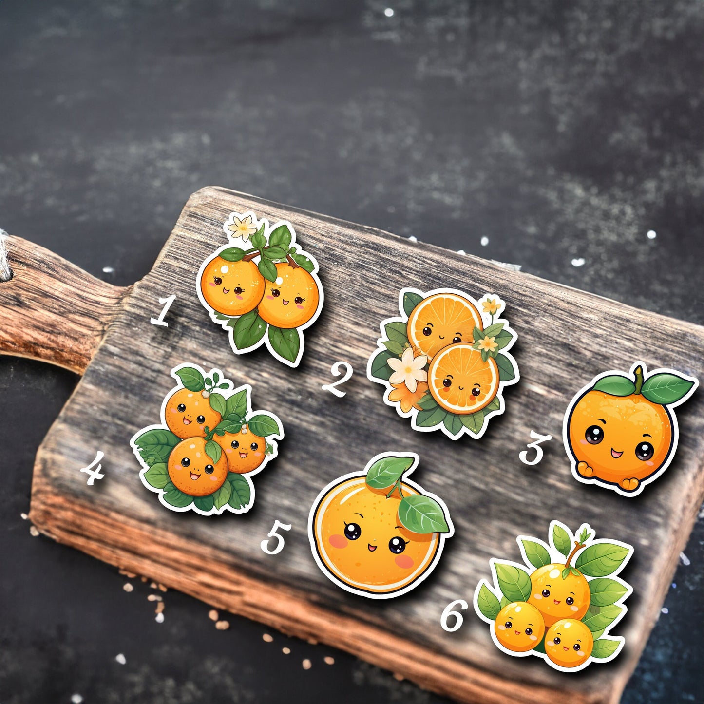 Niedliche Orange Sticker | Food-Kollektion | Special Edition | StickerHelden | Holo | Wasserdicht Süße Orangen Obst Sticker Geschenk