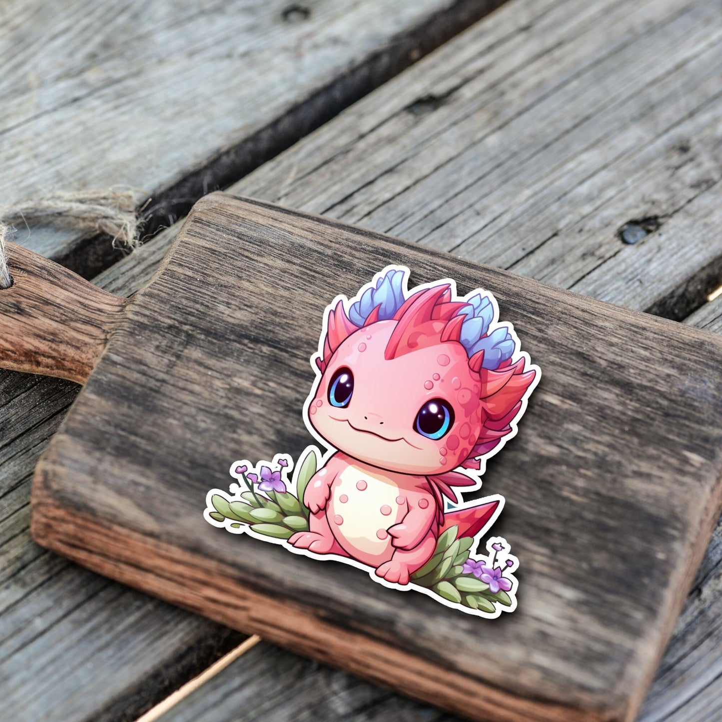 Niedliche Axolotl Sticker | Axolotl-Kollektion | StickerHelden | Vinyl | Holo Sticker | Wasserdicht