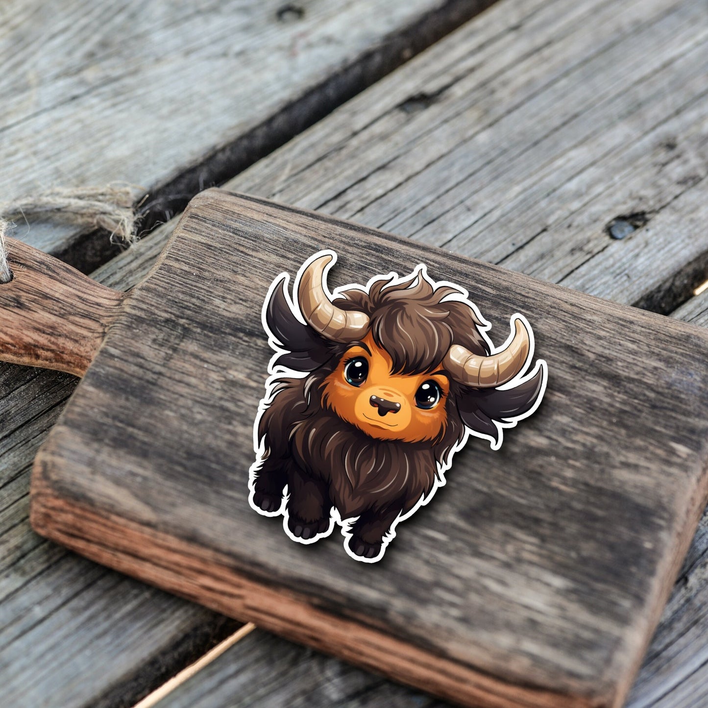 Niedliche Büffel Sticker | Büffel-Kollektion | StickerHelden | Vinyl | Holo Sticker | Wasserdicht |