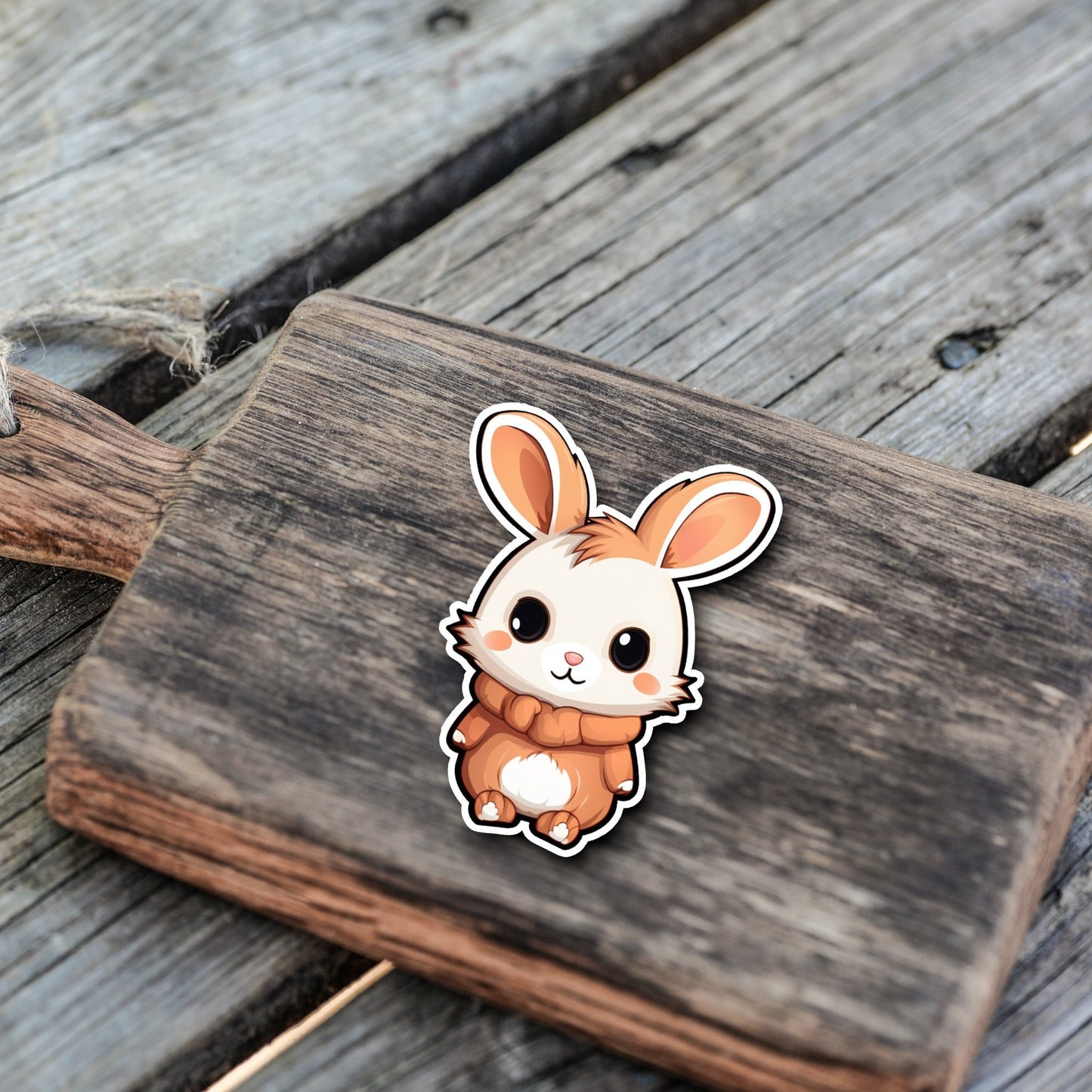 Niedlicher Hase Sticker | Hasen-Kollektion | StickerHelden | Vinyl | Holo Sticker | Wasserdicht |