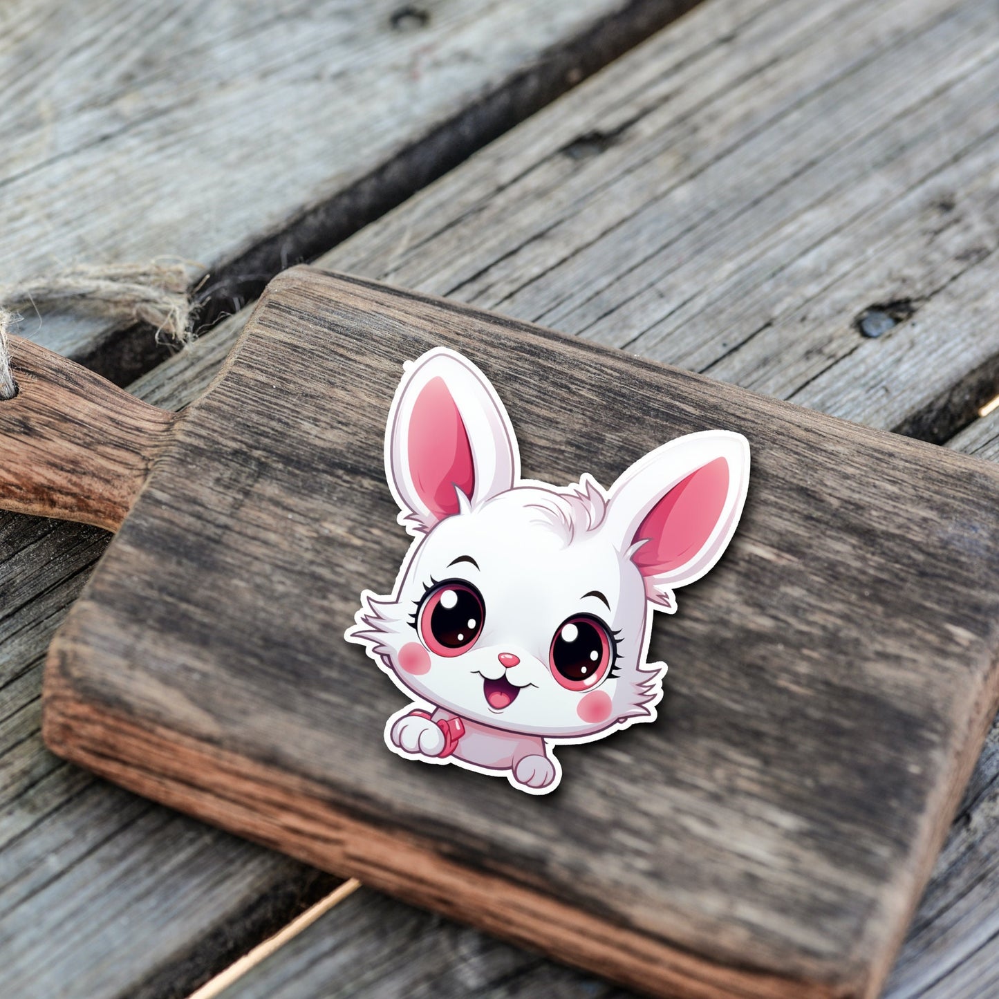 Niedlicher Hase Sticker | Hasen-Kollektion | StickerHelden | Vinyl | Holo Sticker | Wasserdicht |