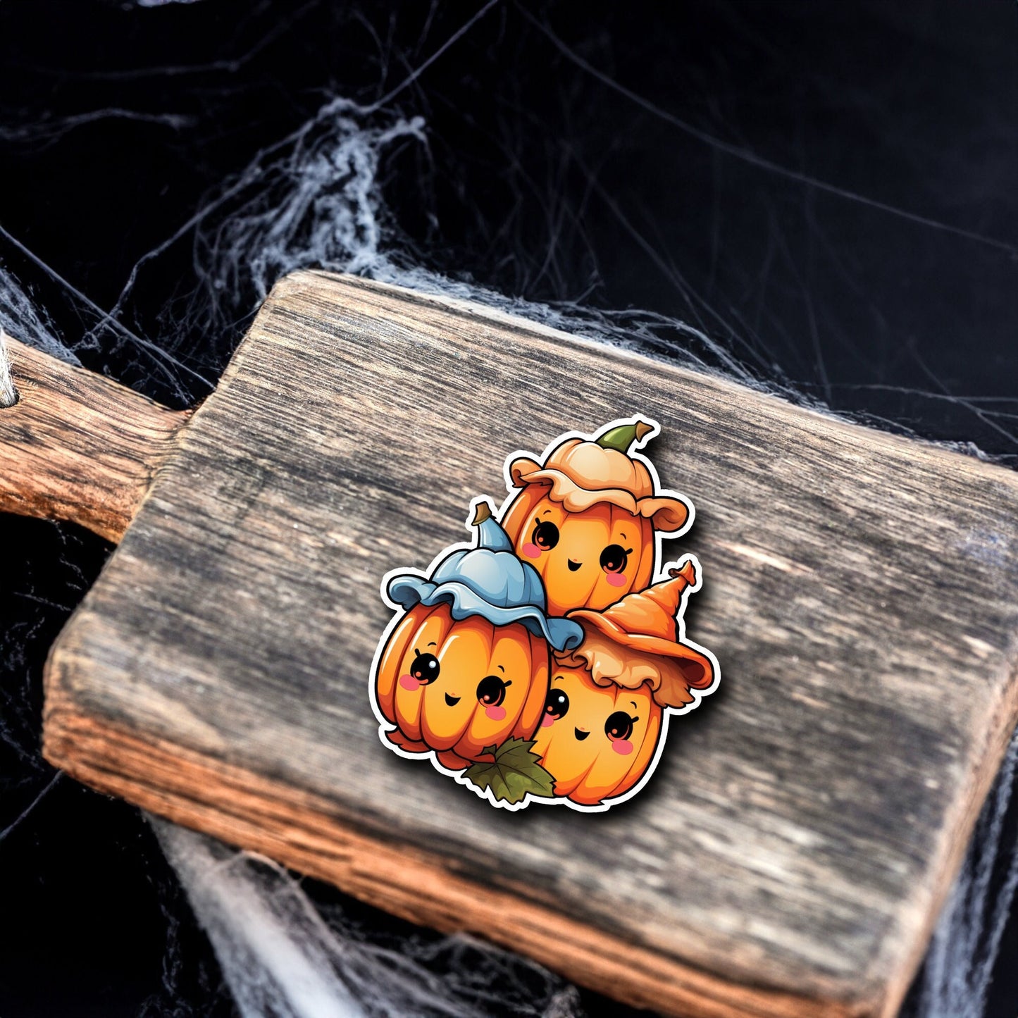 Niedliche Kürbisse Halloween Sticker | Halloween-Kollektion | Special Edition | StickerHelden | Holo Sticker | Wasserdicht | Halloween