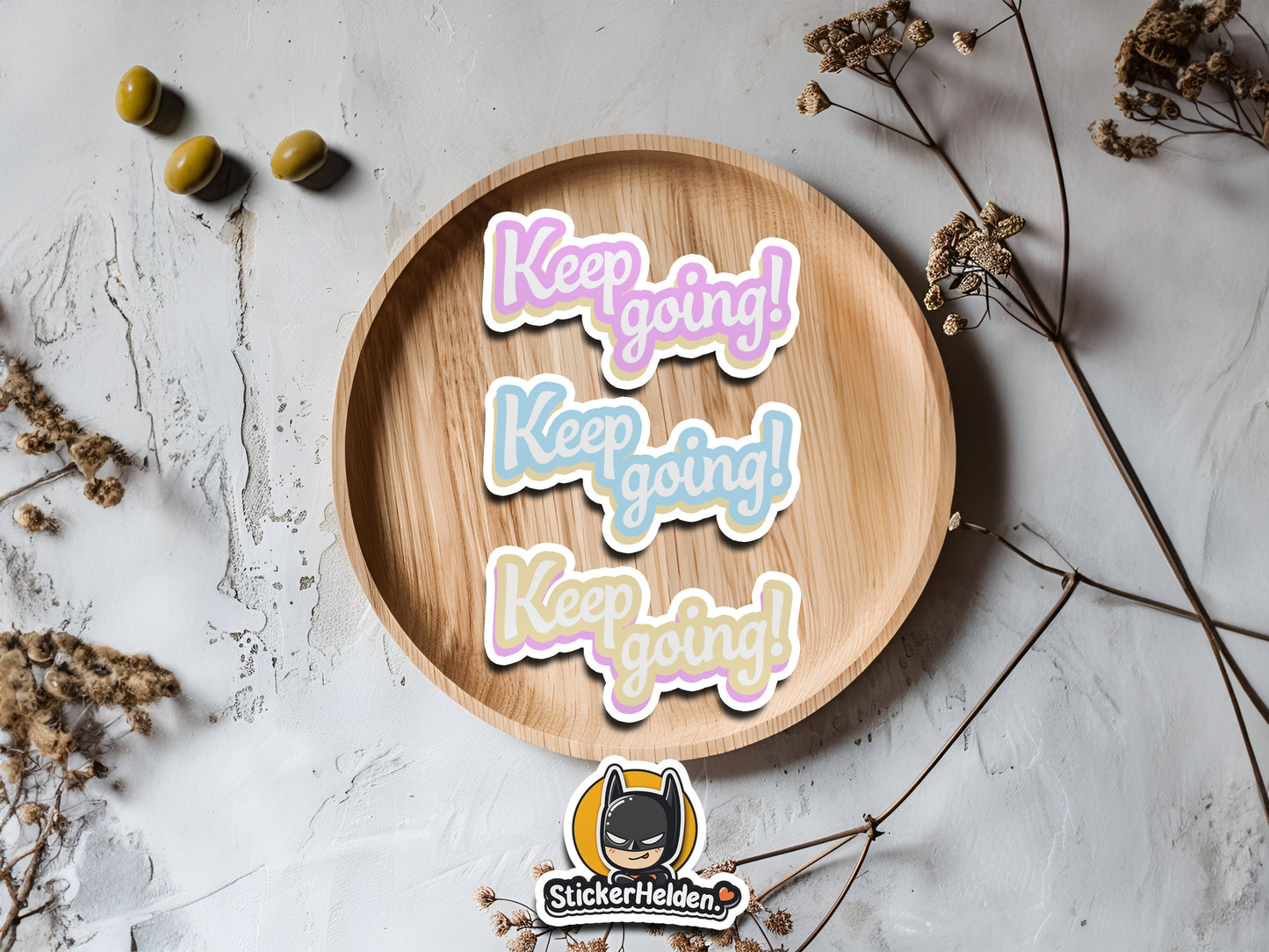 Keep going! Sticker | Retro | Wasserdicht | StickerHelden | Vinyl | Decal | Laptop Sticker | Motivation