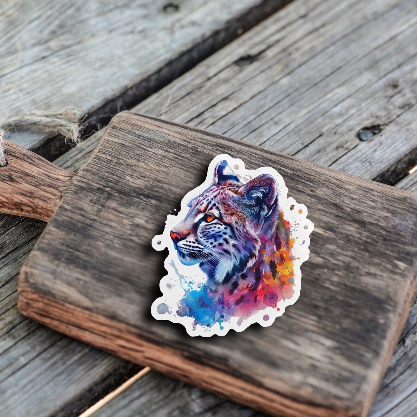 Niedliche Wasserfarben Tier Sticker | Leopard | Aquarell-Kollektion | StickerHelden | Holo | Wasserdicht | Geschenk | Journal | Notizbuch