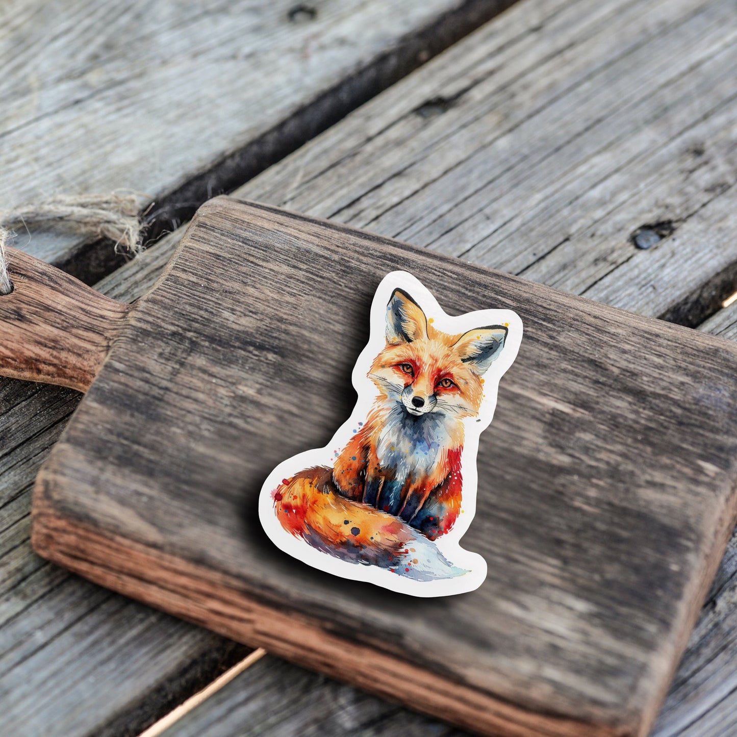 Niedliche Wasserfarben Stil Tier Sticker | Fuchs | Aquarell-Kollektion | StickerHelden | Holo | Wasserdicht | Geschenk Journal Notizbuch
