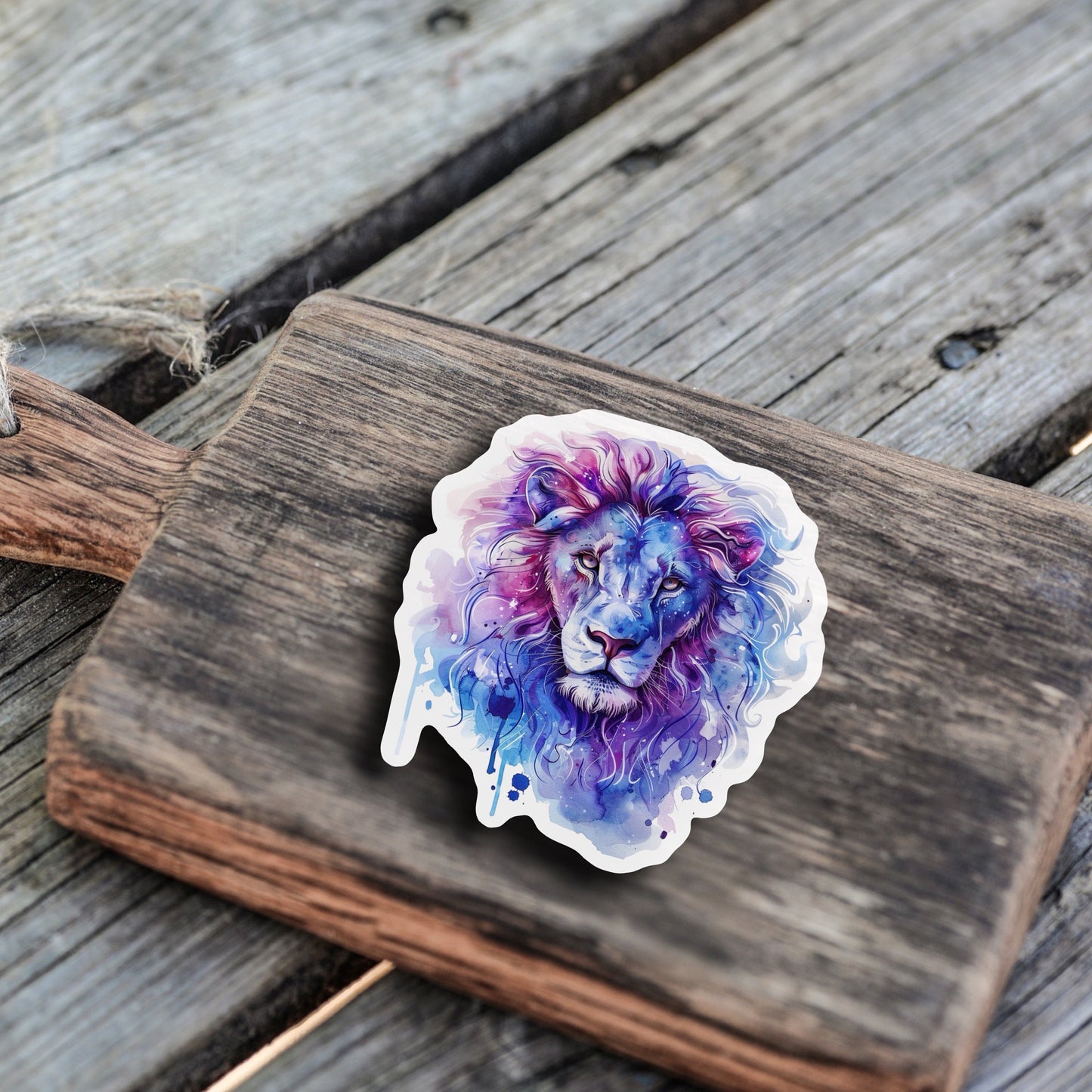 Niedliche Wasserfarben Tier Sticker | Löwe | Aquarell-Kollektion | StickerHelden | Holo | Wasserdicht | Geschenk | Journal |Notizbuch