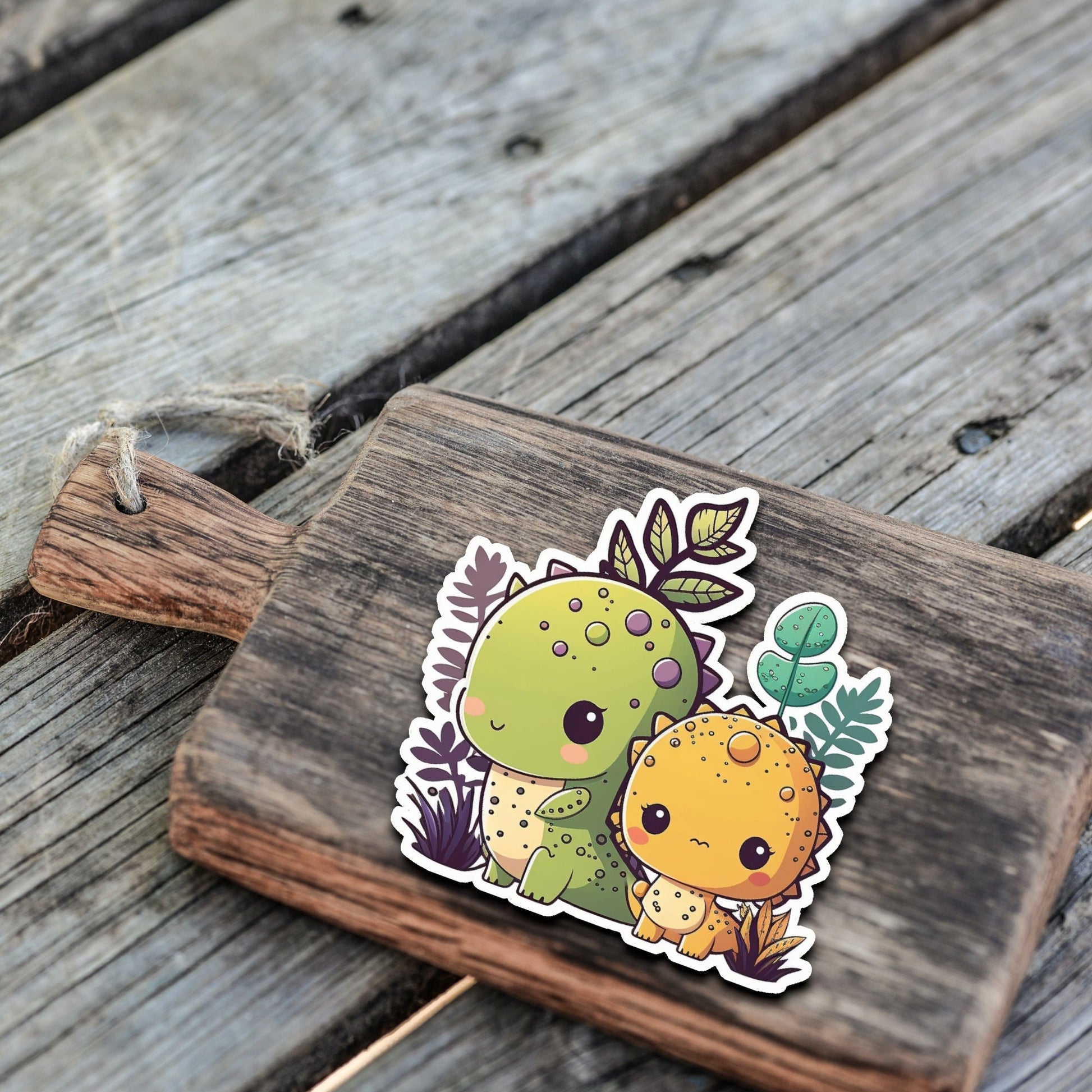 Niedliche Dinosaurier Kumpel Sticker | Dino-Kollektion | StickerHelden| Vinyl | Holo Sticker| Wasserdicht