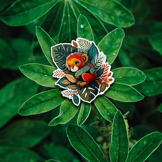 Niedliche Dschungel Freunde Sticker | Dschungel-Kollektion | StickerHelden| Vinyl | Holo Sticker| Wasserdicht