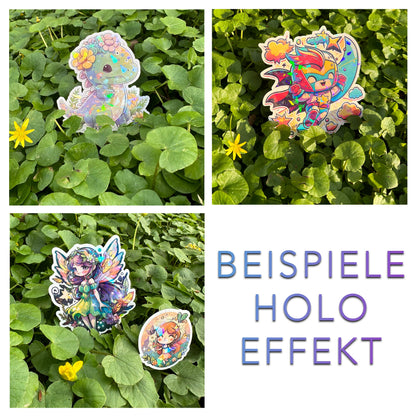 Niedliche Elch Sticker | Elch-Kollektion | StickerHelden | Vinyl | Holo Sticker | Wasserdicht | Moose Sticker