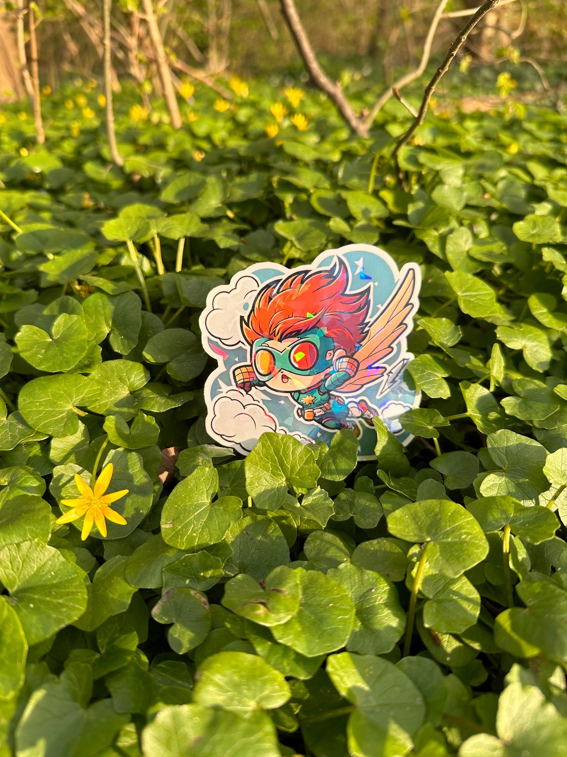 Niedliche Superhelden Kumpel Sticker | Helden-Kollektion | StickerHelden| Vinyl | Holo Sticker| Wasserdicht