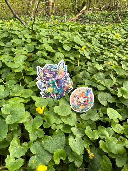 Niedliche Fee Freundin Sticker | Feen-Kollektion | StickerHelden| Vinyl | Holo Sticker| Wasserdicht