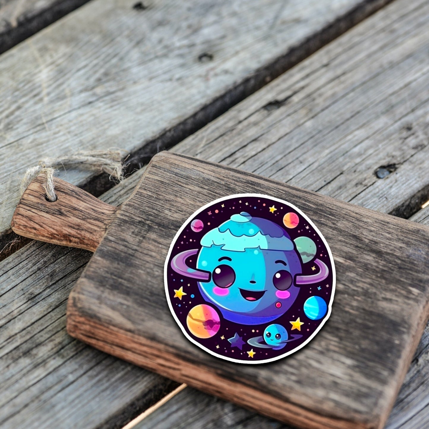 Cute Planets Stickers | Outer Space Collection | StickerHeroes | Vinyl | Holo Stickers| Waterproof | Outer Space Sticker |
