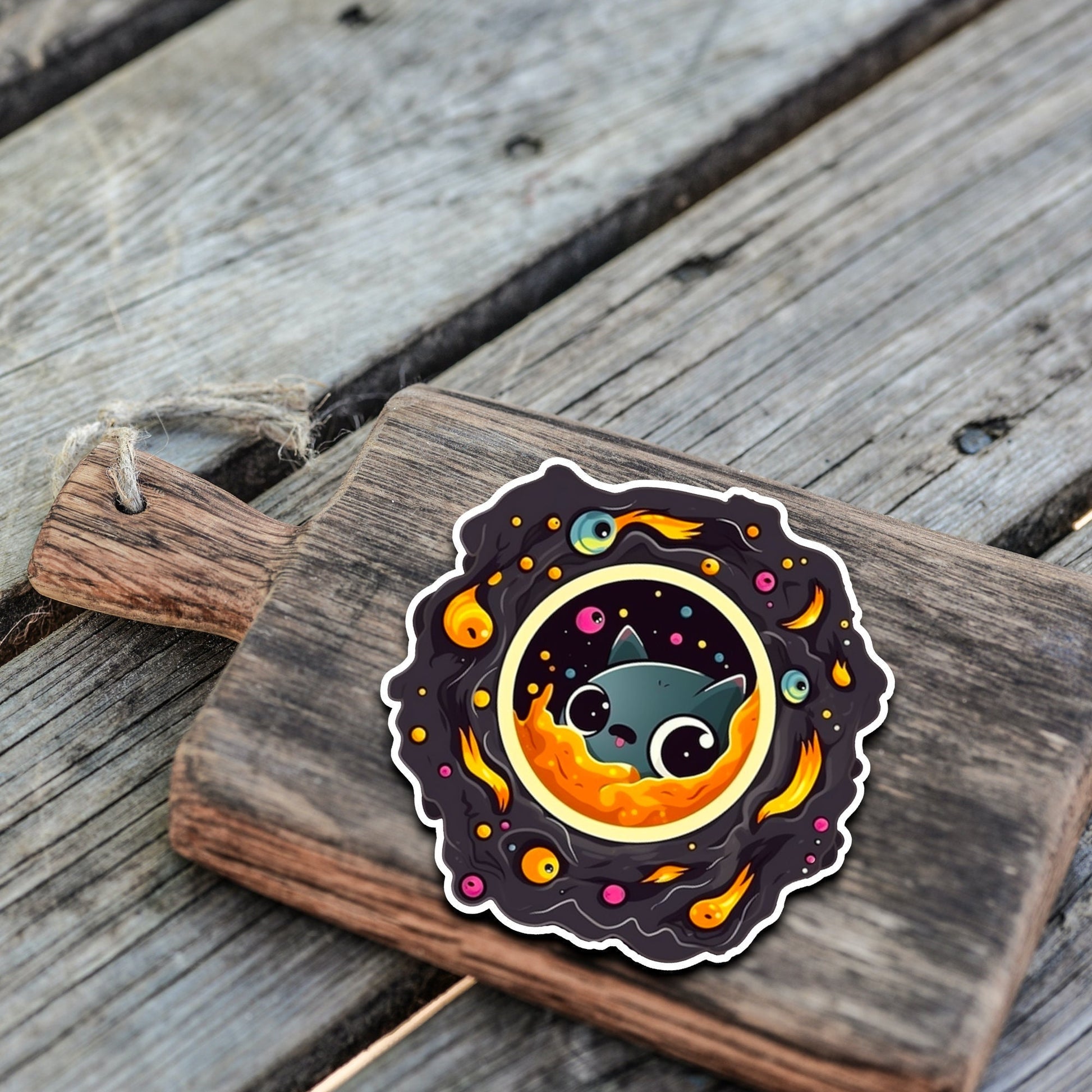 Niedliche Planeten Sticker | Weltraum-Kollektion | StickerHelden | Vinyl | Holo Sticker| Wasserdicht | Schwarzes Loch | Weltraum Sticker
