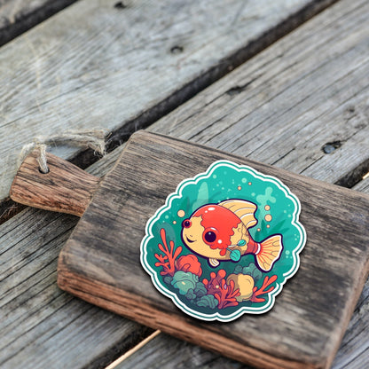 Niedliche Meeresbewohner Sticker | Sealife-Kollektion | Fisch | StickerHelden | Vinyl | Holo Sticker | Wasserdicht