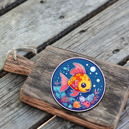 Niedliche Meeresbewohner Sticker | Sealife-Kollektion | Fisch | StickerHelden | Vinyl | Holo Sticker | Wasserdicht
