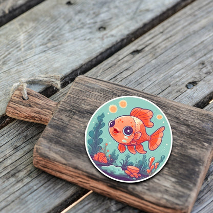 Niedliche Meeresbewohner Sticker | Sealife-Kollektion | Fisch | StickerHelden | Vinyl | Holo Sticker | Wasserdicht