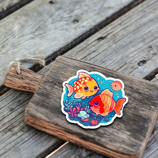 Niedliche Meeresbewohner Sticker | Sealife-Kollektion | Fisch | StickerHelden | Vinyl | Holo Sticker | Wasserdicht