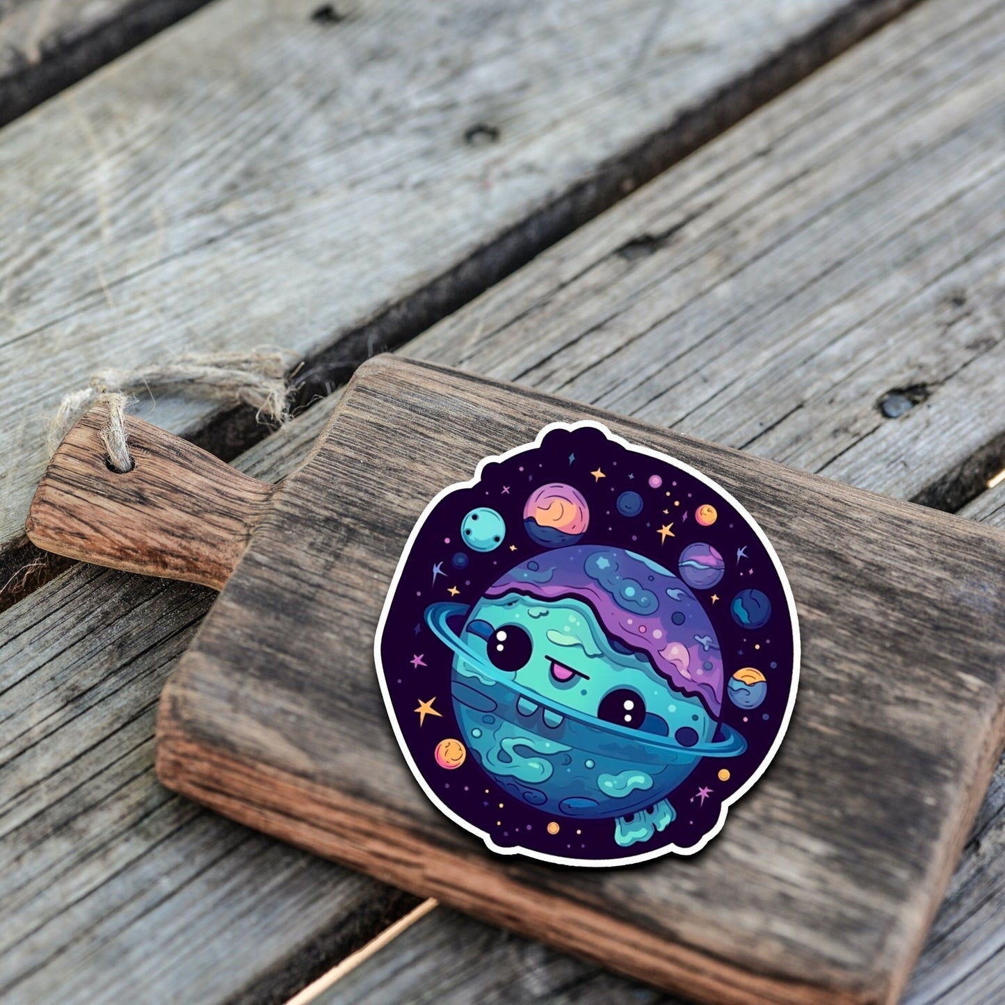Cute Planets Stickers | Outer Space Collection | StickerHeroes | Vinyl | Holo Stickers| Waterproof | Outer Space Sticker |