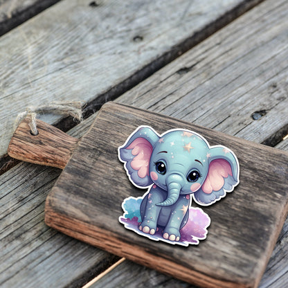 Niedliche Elefanten Sticker | Elefanten-Kollektion | StickerHelden | Vinyl | Holo Sticker| Wasserdicht