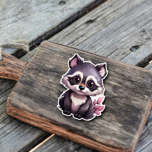 Niedliche Waschbär Sticker | Waschbär-Kollektion | StickerHelden | Vinyl | Holo Sticker | Wasserdicht