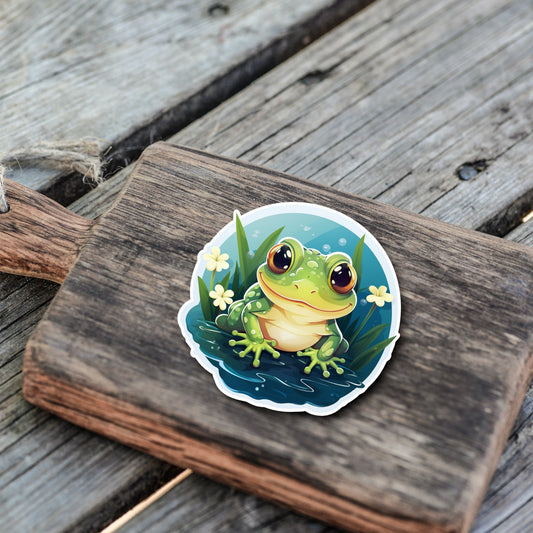 Niedliche Frosch Sticker | Frosch-Kollektion | StickerHelden | Vinyl | Holo Sticker | Wasserdicht |