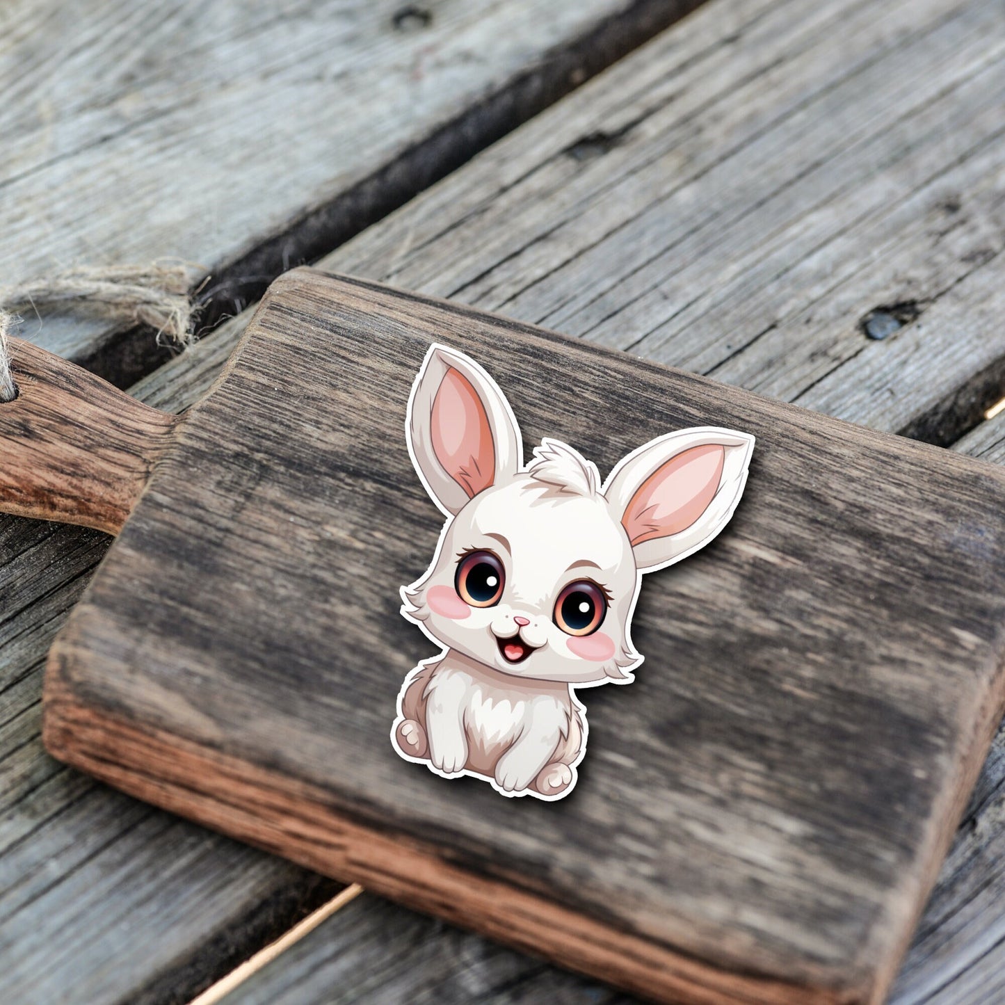 Niedlicher Hase Sticker | Hasen-Kollektion | StickerHelden | Vinyl | Holo Sticker | Wasserdicht |