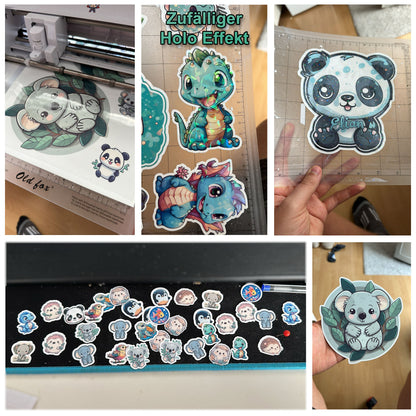 Niedliche Pinguine Sticker | Dino-Kollektion | Special Edition | StickerHelden | Holo Wasserdicht Süße Pinguine Sticker Geschenk Weihnachten