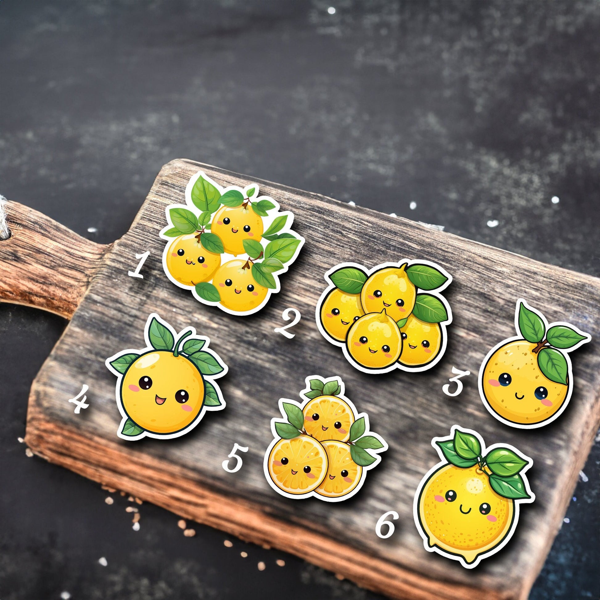 Niedliche Zitrone Sticker | Food-Kollektion | Special Edition | StickerHelden | Holo | Wasserdicht Süße Zitronen Obst Sticker Geschenk Idee