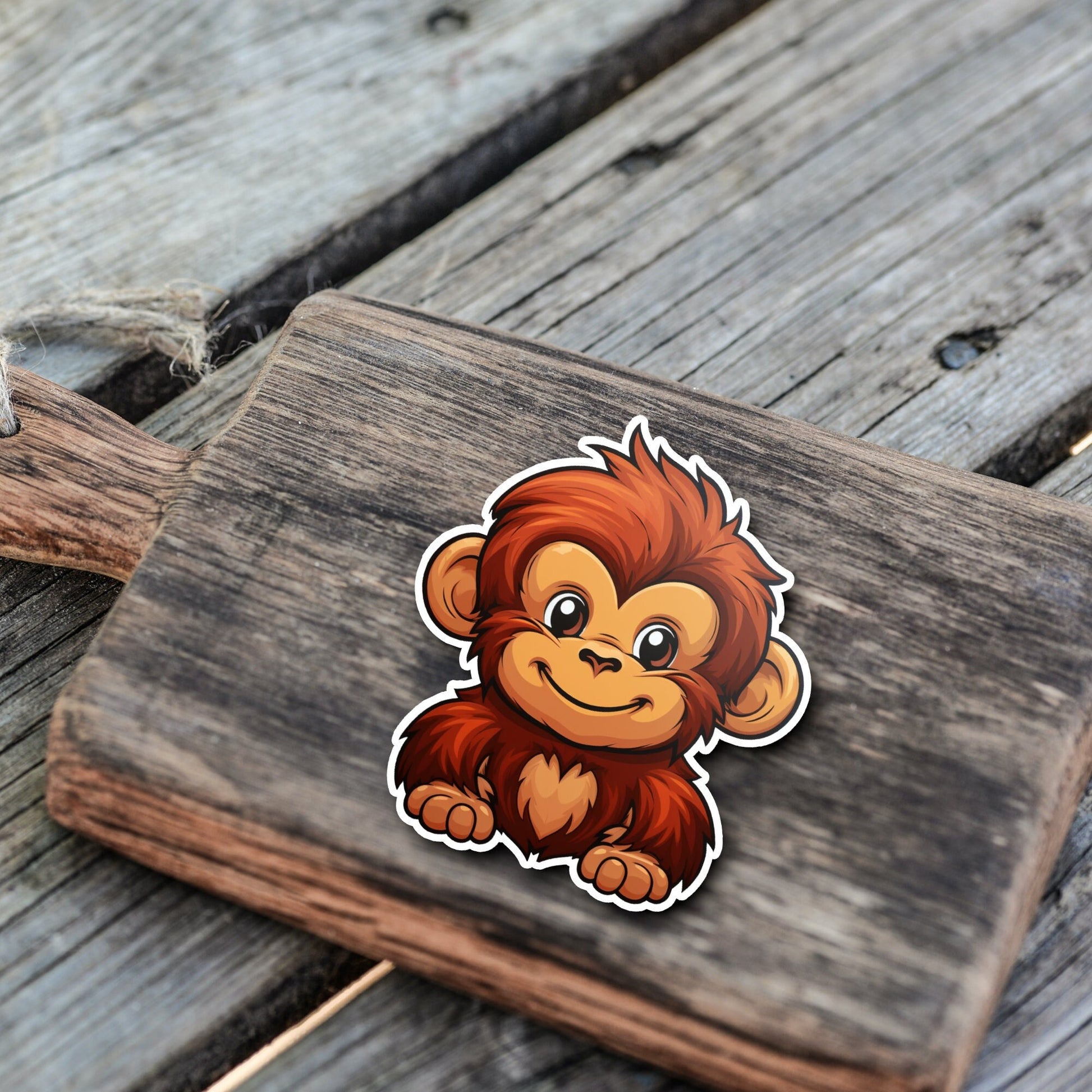 Niedlicher Affe Kumpel Sticker | Affen-Kollektion | StickerHelden | Vinyl | Holo Sticker| Wasserdicht