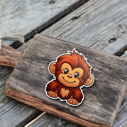 Niedlicher Affe Kumpel Sticker | Affen-Kollektion | StickerHelden | Vinyl | Holo Sticker| Wasserdicht