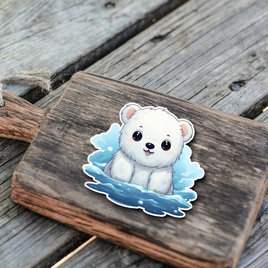 Niedliche Eisbär Sticker | Eisbär-Kollektion | StickerHelden | Vinyl | Holo Sticker | Wasserdicht