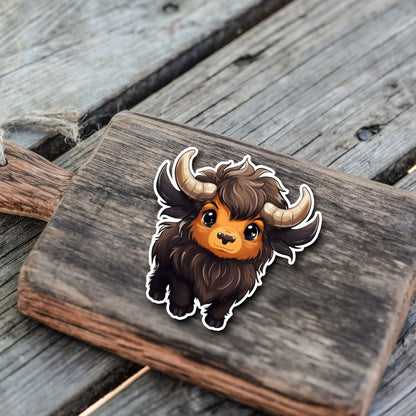 Niedliche Büffel Sticker | Büffel-Kollektion | StickerHelden | Vinyl | Holo Sticker | Wasserdicht |