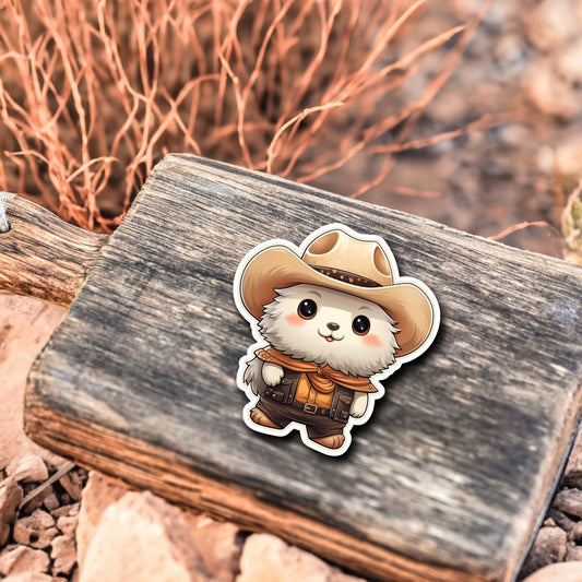 Niedlicher Igel Cowboy Style Sticker | Western-Kollektion | Special Edition | StickerHelden | Holo Sticker | Wasserdicht | Igel Sticker