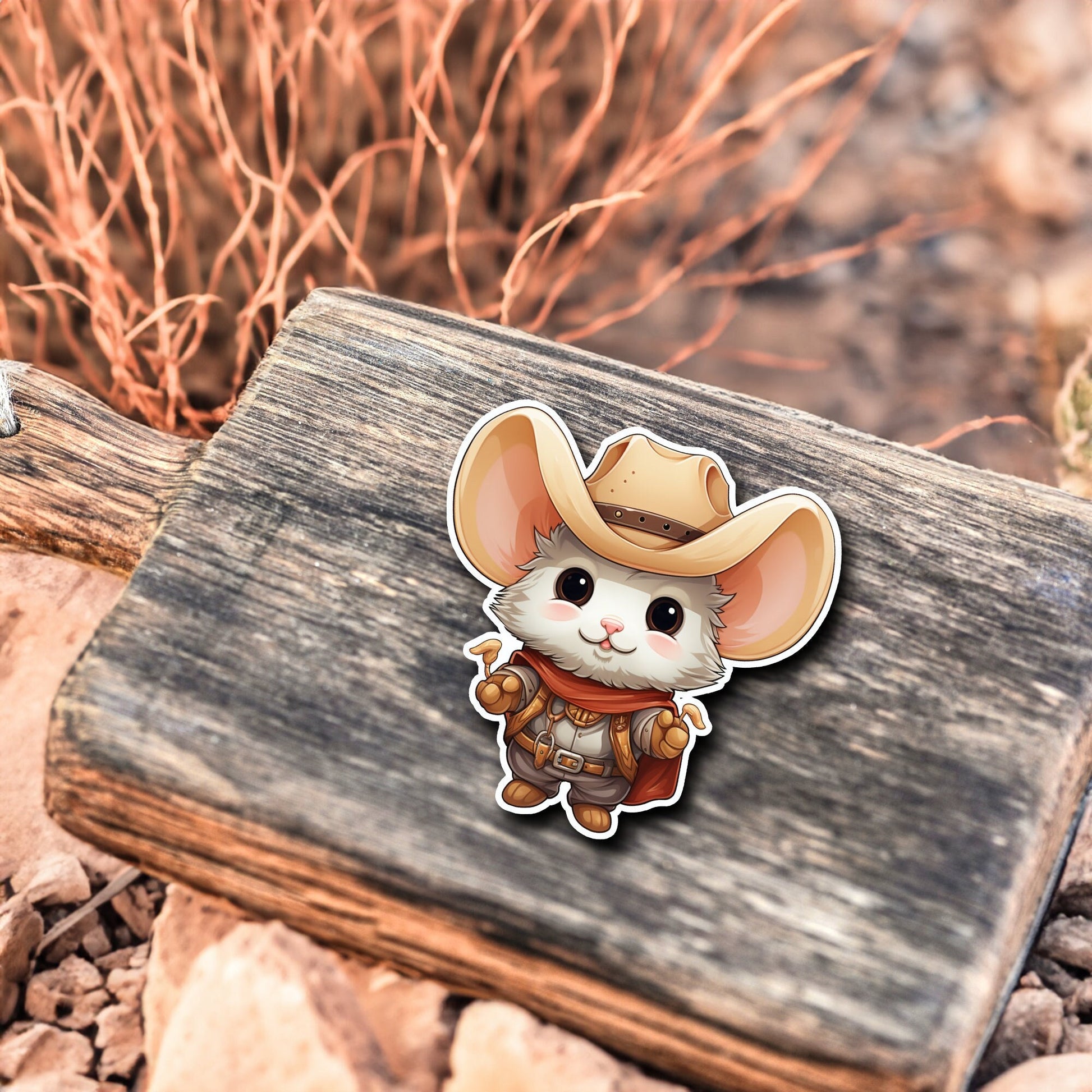Niedliche Maus Cowboy Style Sticker | Western-Kollektion | Special Edition | StickerHelden | Holo Sticker | Wasserdicht | Mause Sticker
